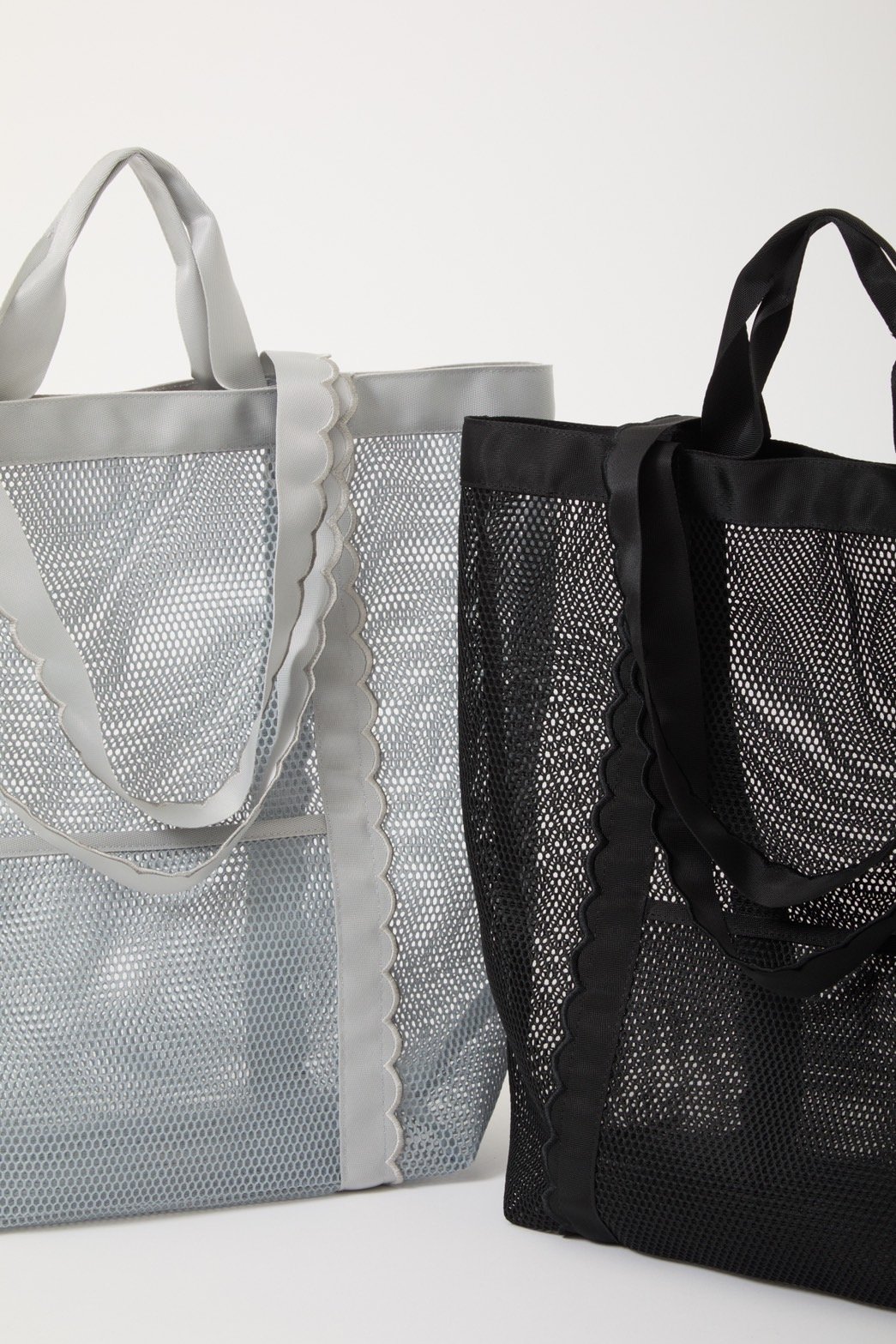 Fleur tote bag -MESH-Black | elu