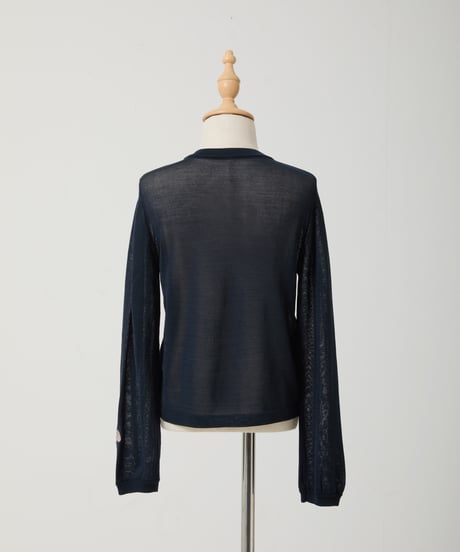 【KIDS】Breeze  sheer blouson cardigan UVcut &接触冷感 Navy