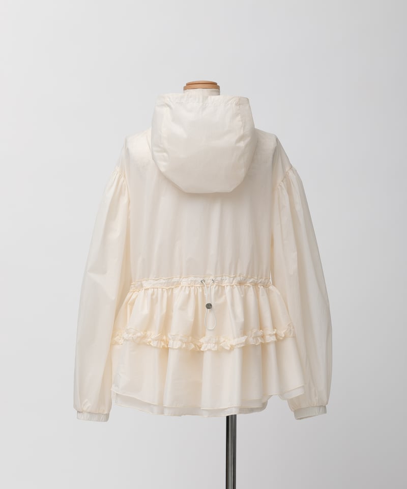 Daisy gather peplum UVcut sheer Parker -ivory-