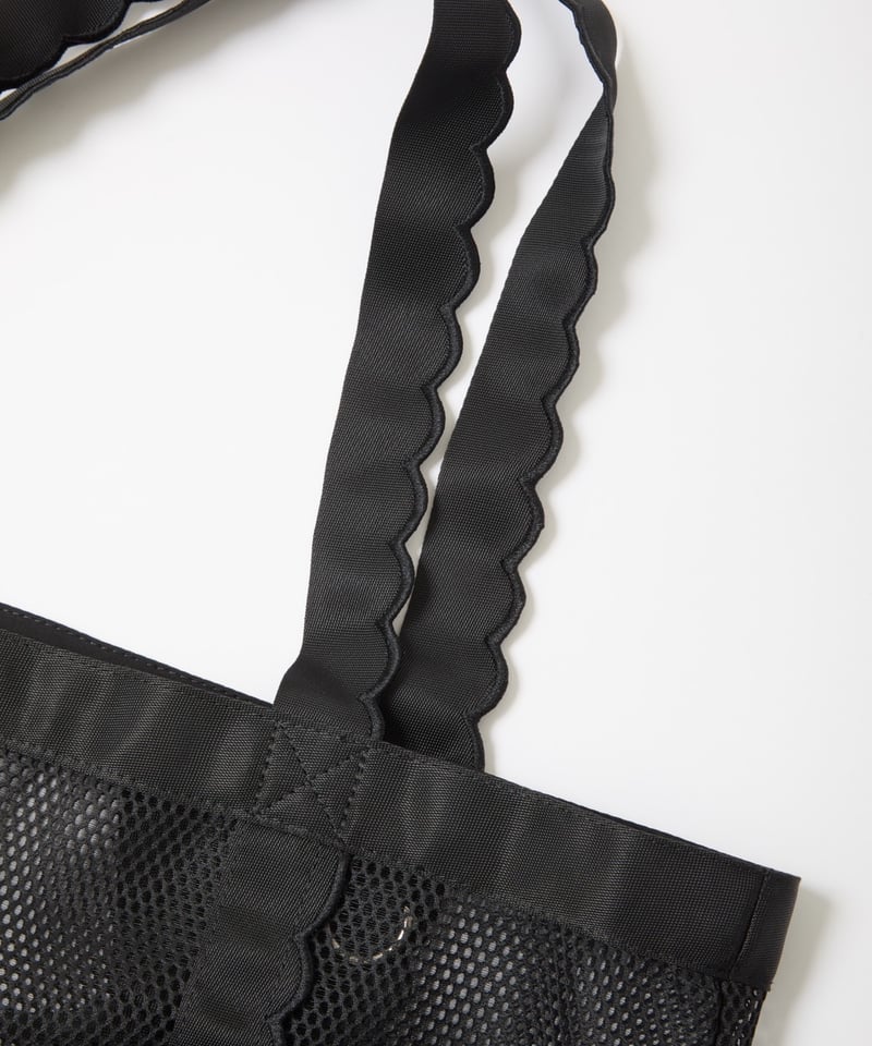 elu エル　フルールトートバッグ　メッシュ黒 Fleur tote bag -MESH-Black | elu