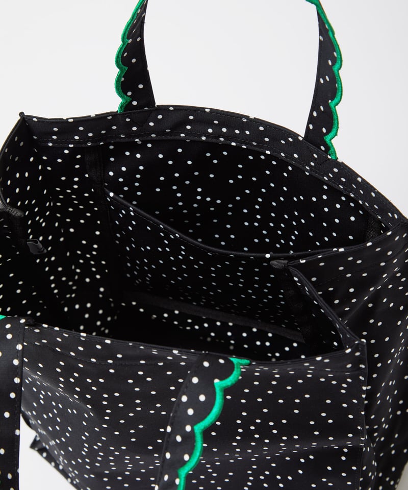 elu. Fleur tote Dot Green / エルフルールトート Fleur tote（lesson） Dot Green | elu