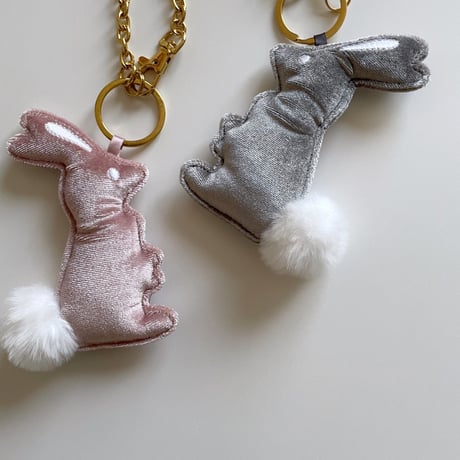 Fur rabbit bag charm