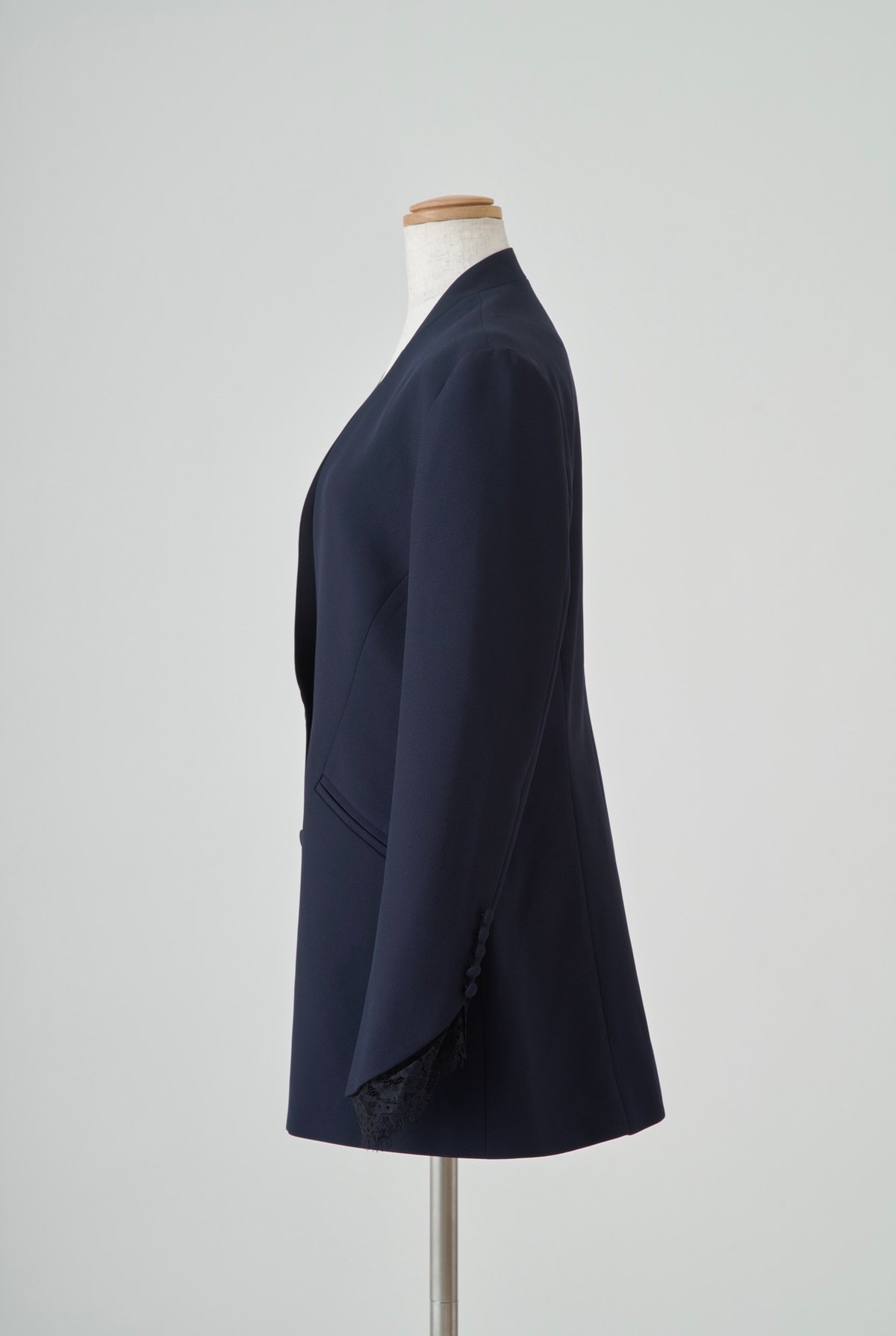 Victoria V collar Jacket Navy | elu