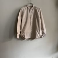 homspun コットン　ステッチシャツ　ベージュ