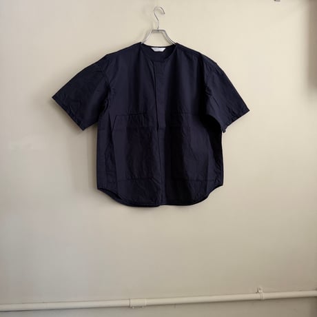 homspun  タイプライター 比翼ブラウス　ネイビー