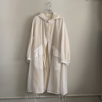 TENNE HANDCRAFTED MODERN　ORGANZA HOOD COAT　BEIGE× WHITE