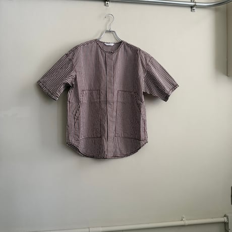 homspun  タイプライター 比翼ブラウス　ネイビー