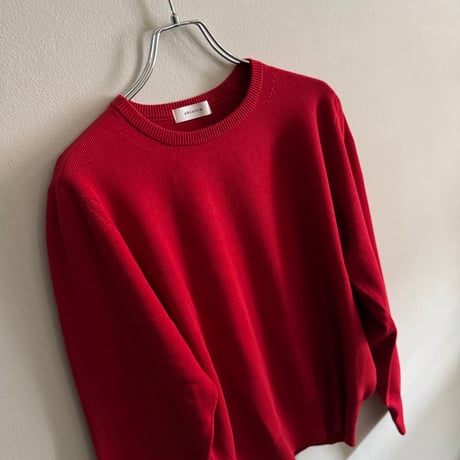 chiclin  コットン　エルボーパッチニット　カーキ　赤　ネイビー