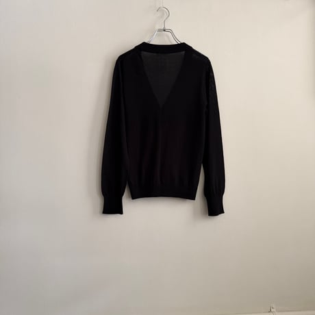 chiclin コットン　Vカーディガン　ブラック