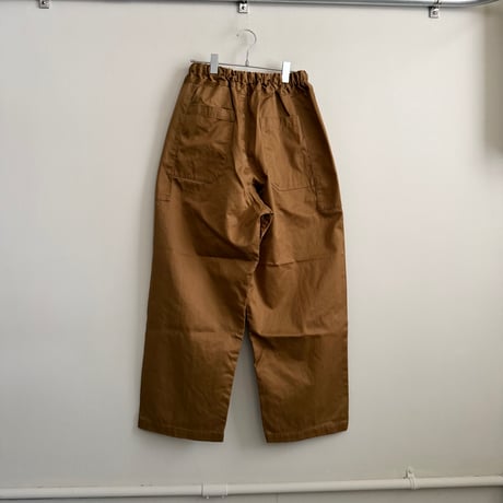 homspun  コットンギャザーパンツ　キャメル　グリーン