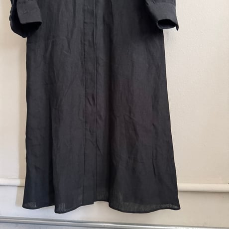 R＆D オールドマンズテーラー　DENSELY LINEN CAPE DRESS ブラック