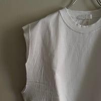 homspun コンパクト裏毛　ベスト　ホワイト