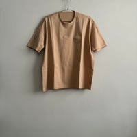 ゴーシュ　オーガニックスピン天竺半袖スクエアTシャツ　ベージュ