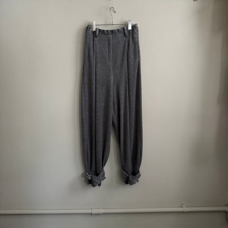 TENNE HANDCRAFTED MODERN　ribbon pants gray