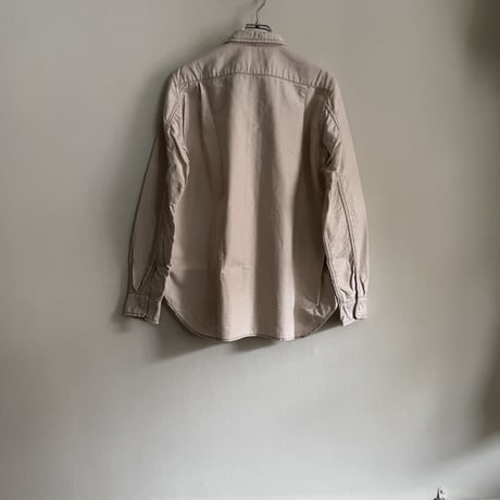 homspun コットン　ステッチシャツ　ベージュ