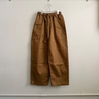 homspun  コットンギャザーパンツ　キャメル　グリーン