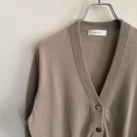 chiclin コットンVネックカーディガン　ライトカーキ