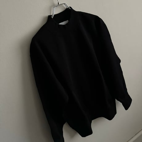 homspun  綿コンパクト裏毛　プルオーバー　ブラック