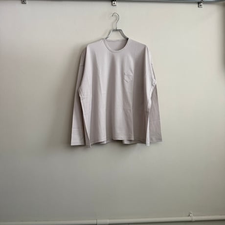 ゴーシュ 80/2コンパクト天竺　長袖Tシャツ　グレーベージュ