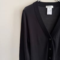 chiclin コットン　Vカーディガン　ブラック