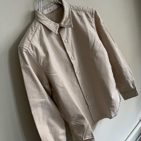 homspun コットン　ステッチシャツ　ベージュ