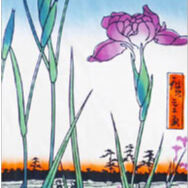 歌川広重 名所江戸百景〉堀切の花菖蒲神の森真崎 | Iris Lab