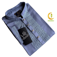 MEN'S PUNJABI  grayish blue  L size
