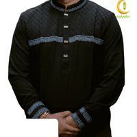 MEN'S PUNJABI Black  XL size poliester