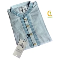 Men's Punjabi Dress, Bangladeshi Traditional Clothing, Size XL, Sky blue