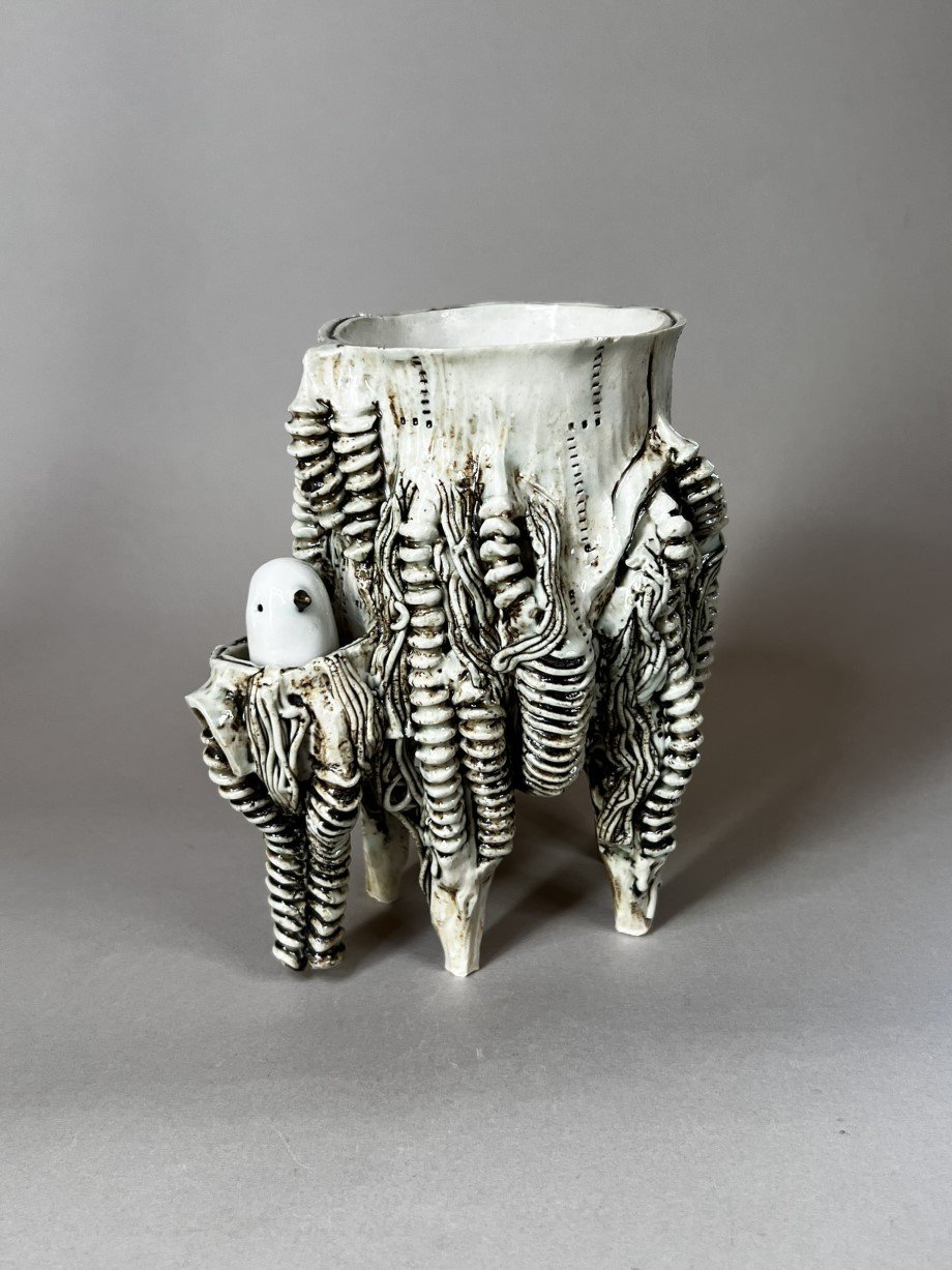 林田ドロロウ 植木鉢 布かぶり どろどろかぶり｜ハンドメイド植木鉢の販売