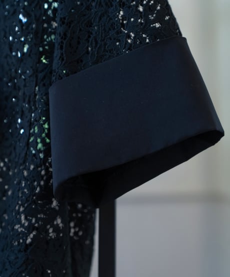 blackのみ【即納】Lace Shirt Jacket
