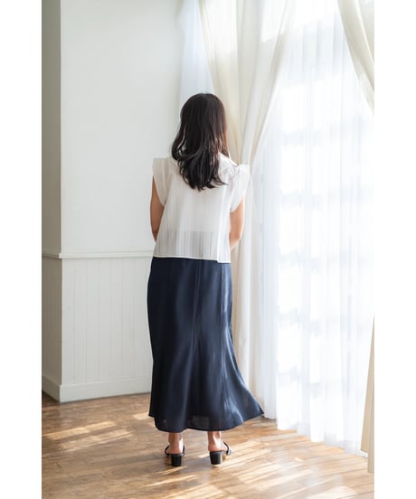 【即納】Sheer Collar Blouse