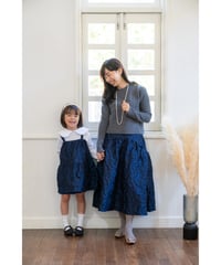 【即納】Jacquard Skirt/Kids Dress-Navy
