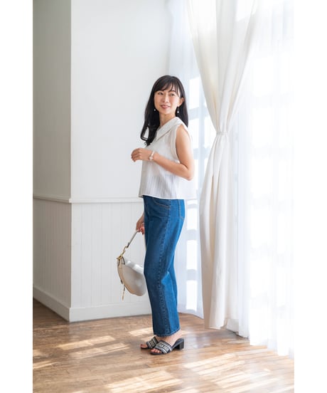【即納】Sheer Collar Blouse