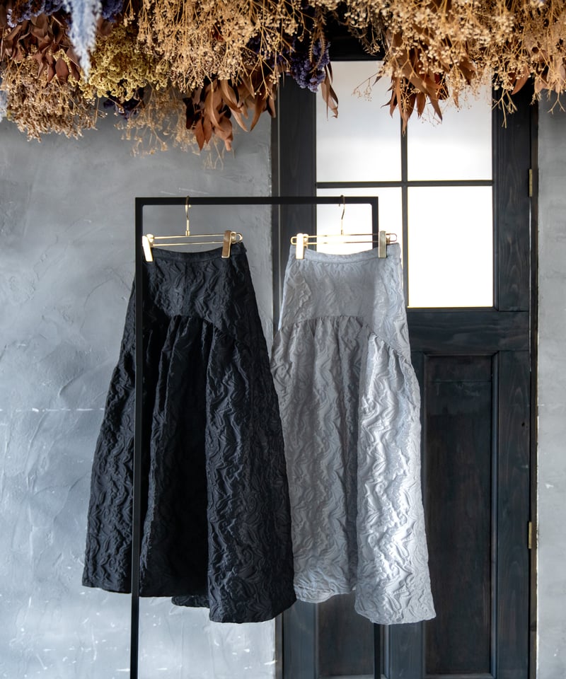 最終値下⭐︎SUGAR/JacquardSkirt/graylong ジャガード 