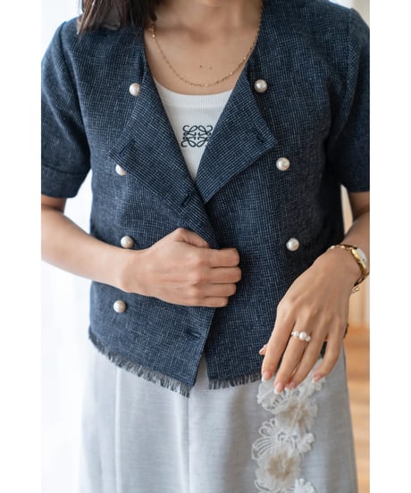 【即納】Summer Tweed Jacket