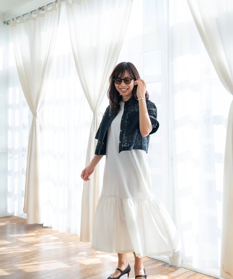 blackのみ【即納】Lace Shirt Jacket
