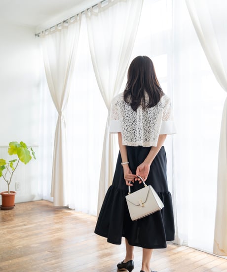 blackのみ【即納】Lace Shirt Jacket