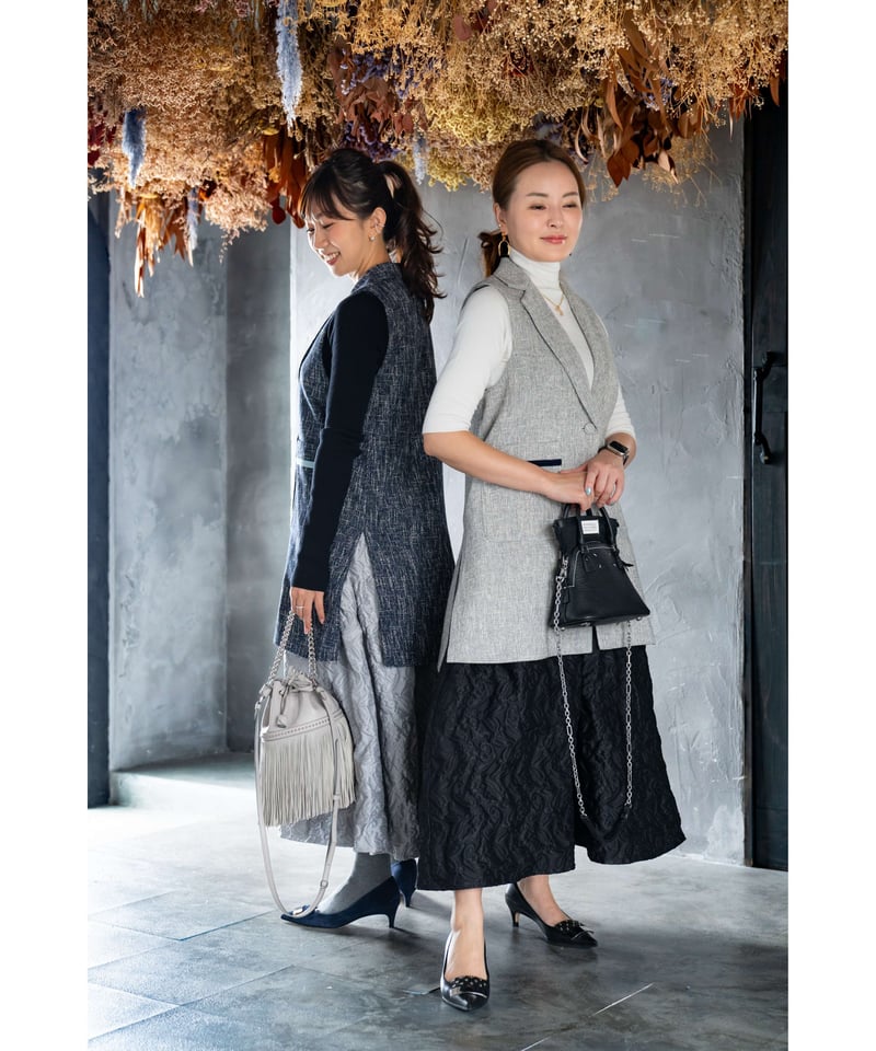 Jacquard fleur Skirt/gray | SUGAR