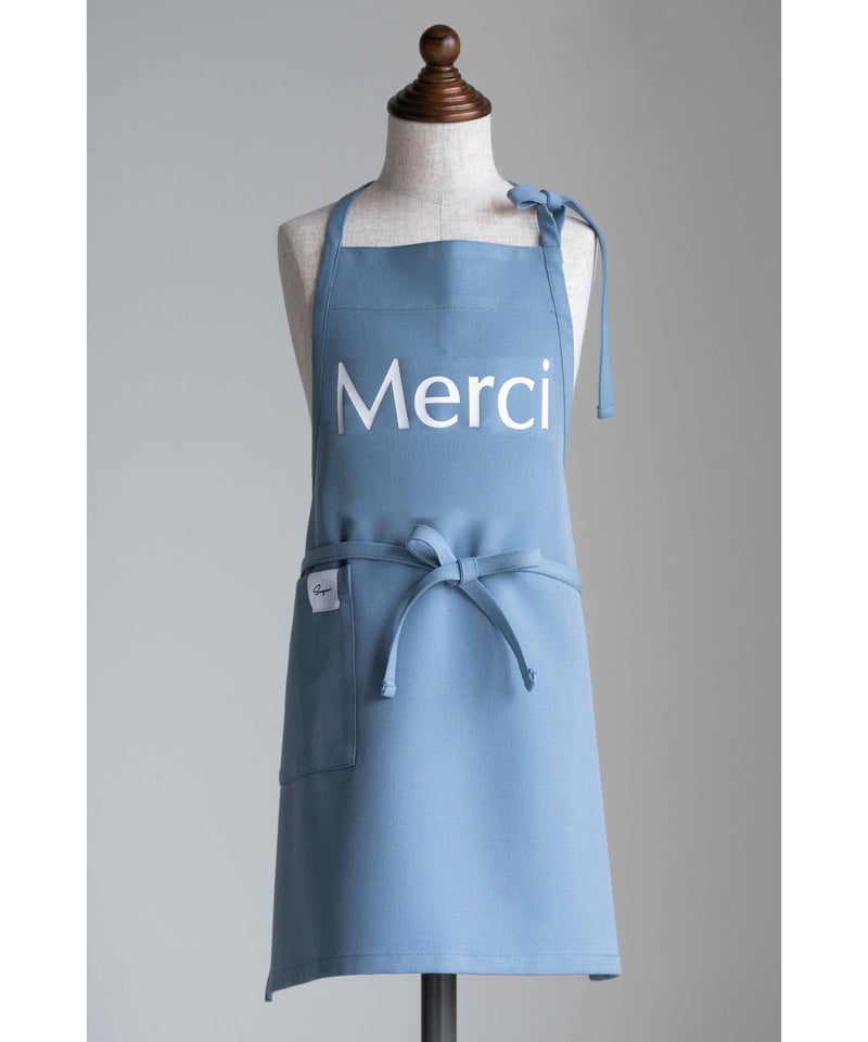 【新品未使用】メルシー　merci リネン　エプロン　ネイビー 新品未使用】メルシーリネンエプロン - メルカリ