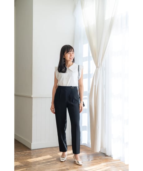 【即納】Sheer Collar Blouse