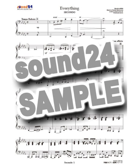 Everything｜MISIA（究極のピアノ連弾楽譜シリーズ）ダウンロード版（PDF）