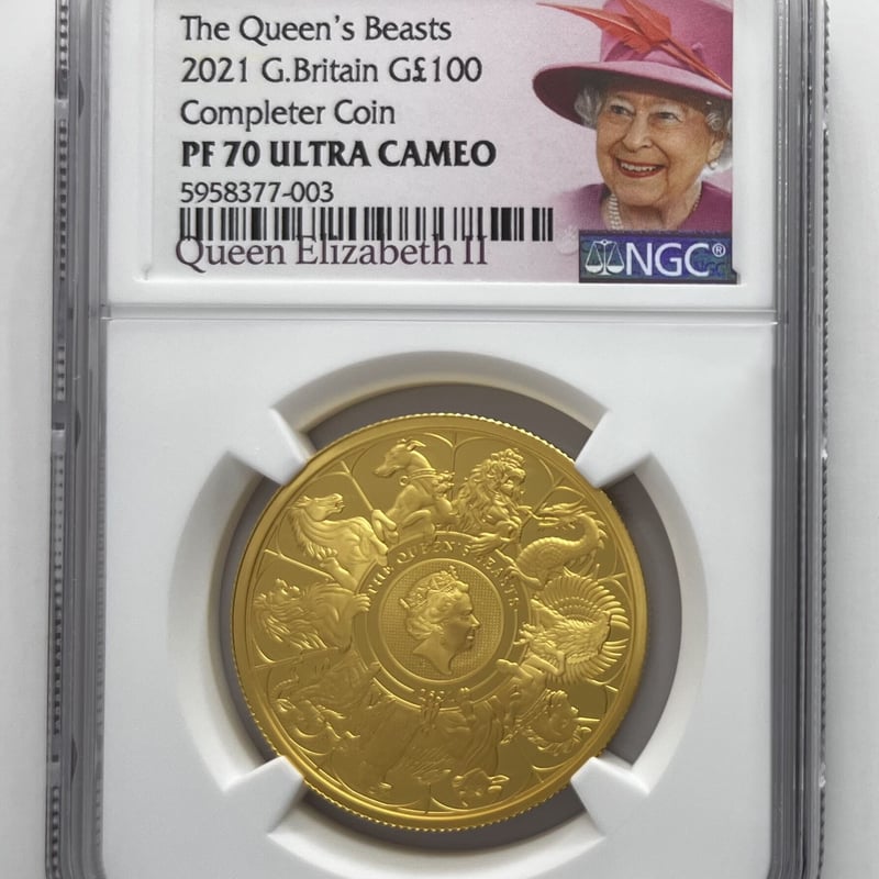 英国クイーンビーストコンプリーター100£1オンスプルーフ