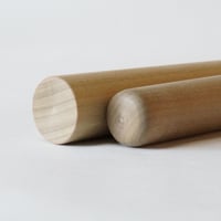 太鼓バチ　ホオ　20mm(先端)×24mm(手元)×420mm(長さ)