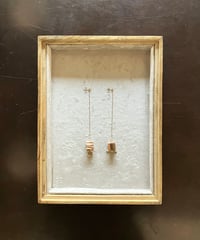 ウッドオパライトチェーンピアス