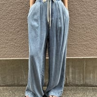 タイムSALE⭐️テンセル デニム イージー ワイドパンツ