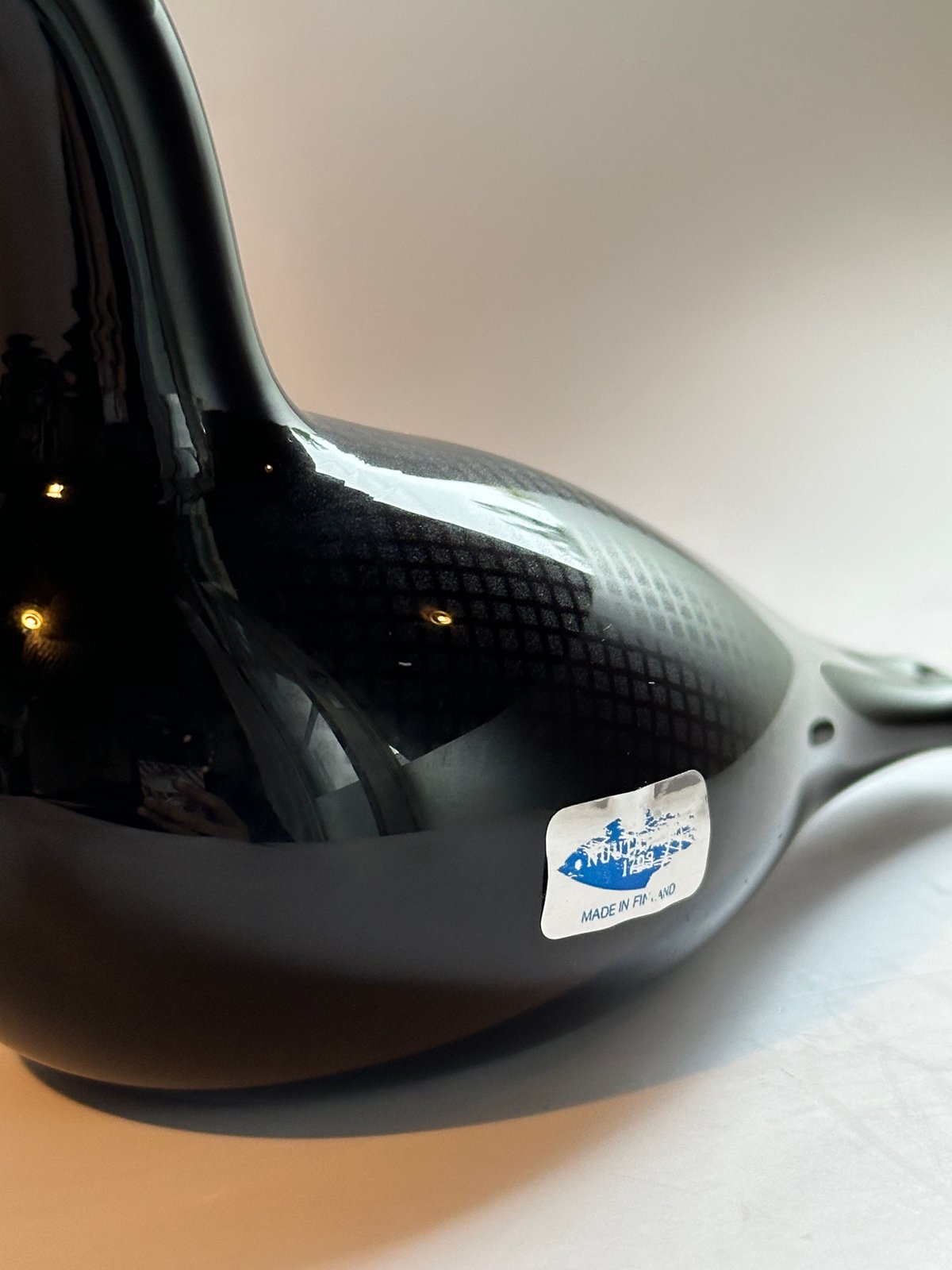 工芸品 OIVA TOIKKA Bird Nokikana / Bald coot ヴィンテージ】73 Nokikana / Bald Coot ブラック×レッド（オイバ