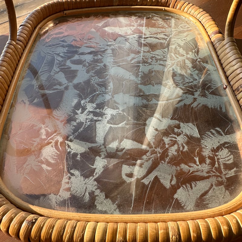 ラタン＆ガラストレイ/北欧ヴィンテージ/フィンランド | laatikko