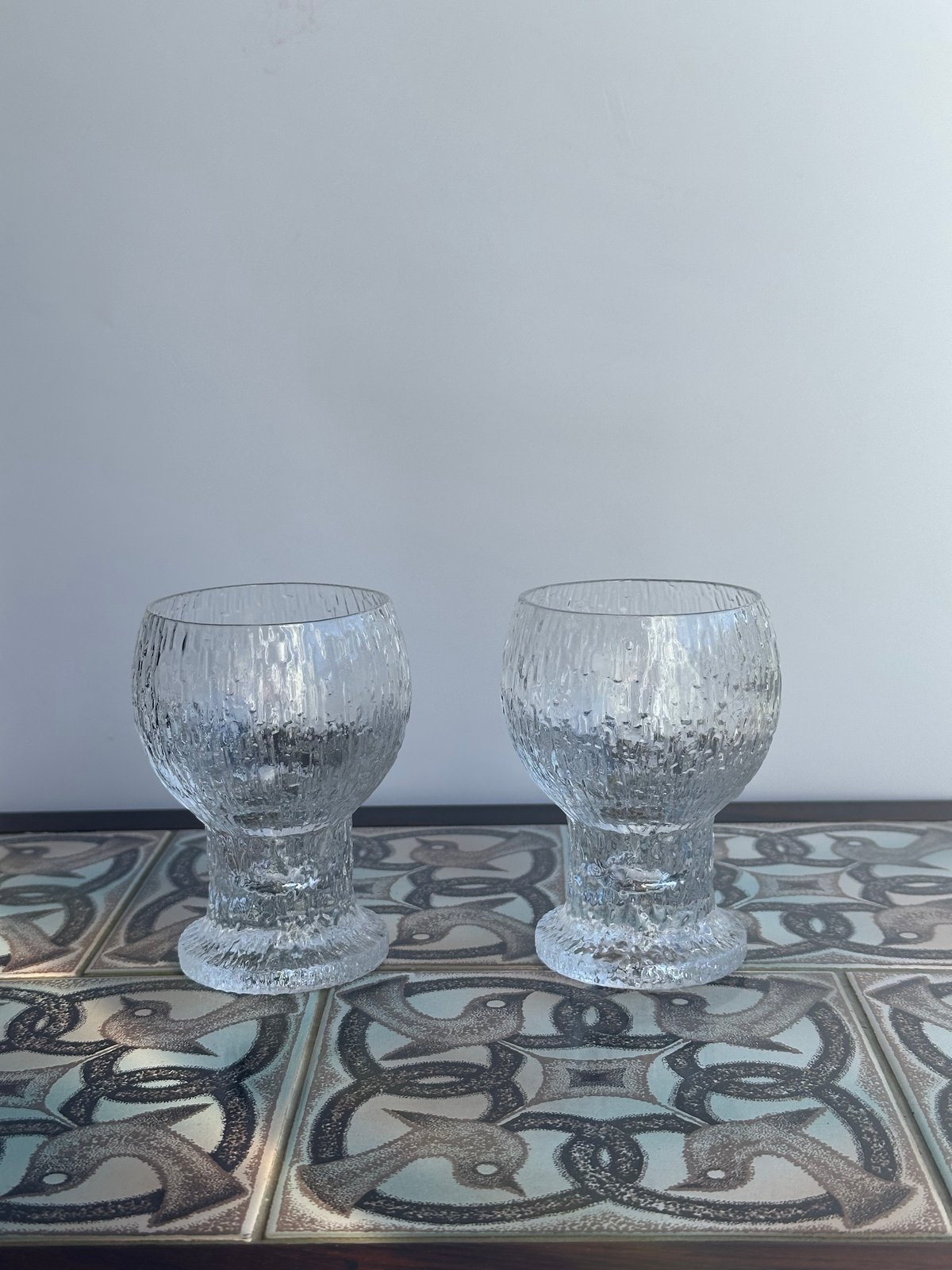 【イッタラ】ヴィンテージ ケッケリト ワイン グラス ペア 希少 iittala】極美品☆Kekkerit/ケッケリト（M） ワイングラス