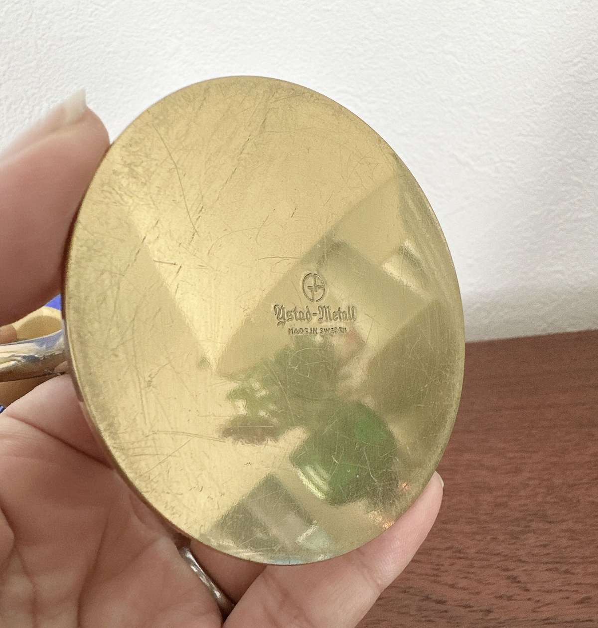 グンナー・アンダー　キャンドルホルダー　ヴィンテージ Gunnar Ander/グンナー・アンダー》キャンドルホルダー/ブルー